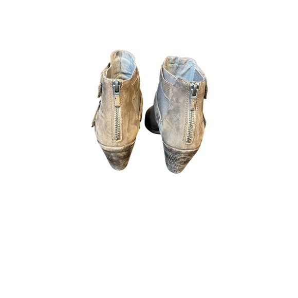 Eileen Fisher Womens Sandals Vero Cuoio Leather Peep Toe Back Zip Heeled 8.5M - Picture 3 of 9